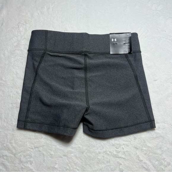 Under Armour Gray Athletic Shorts Moisture-Wicking Elastic Waistband - Picture 4 of 5